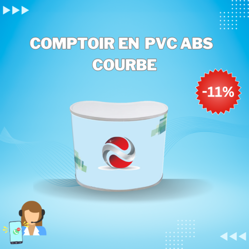 COMPTOIR EN PVC ABS COURBE PRO 05