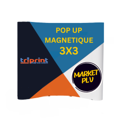 POP UP 3X3 PARAPLUIE MAGNETIQUE COURBÉ