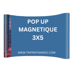 POP UP 3X5 PARAPLUIE MAGNETIQUE COURBÉ