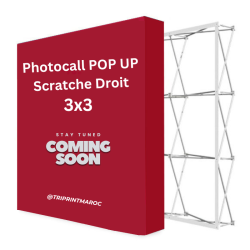 Photocall POP UP 3x3 Scratche Droit