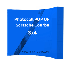 Photocall POP UP 3x4 Scratche Courbé