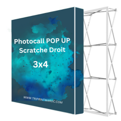 Photocall POP UP 3x4 Scratche Droit