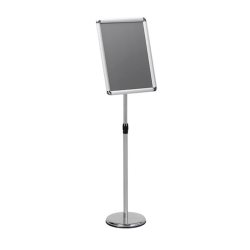 PORTE AFFICHE EN INOX SOCLE ROND