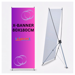 X BANNER 80X180CM EN ALUMINIUM
