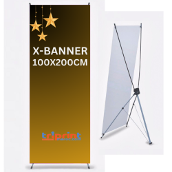 X BANNER 100X200CM EN ALUMINIUM