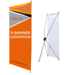 X BANNER 120X200CM EN ALUMINIUM