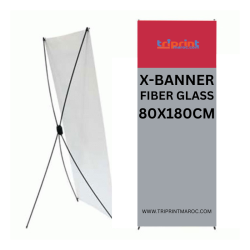 X BANNER 80X180CM TREPIED EN FIBER GLASS