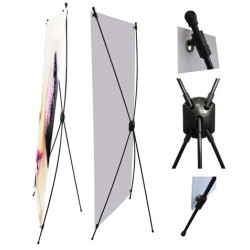 X BANNER 60X160CM TREPIED EN FIBER GLASS