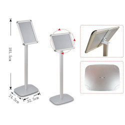 PORTE AFFICHE ALUMINIUM BASE CARRÉE