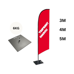 FLYING BANNER BASE CARRE EN METAL