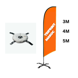 FLYING BANNER BASE X EN METAL AVEC BOUEE