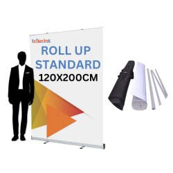 ROLL UP 120x200CM STANDARD EN ALUMINIUM