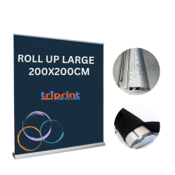 ROLL UP 200X200CM LARGE DE LUX EN ALUMINIUM