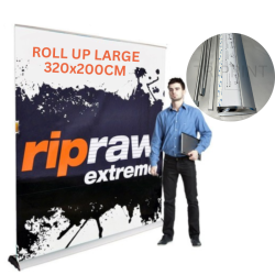 ROLL UP 320X200CM LARGE DE LUX EN ALUMINIUM