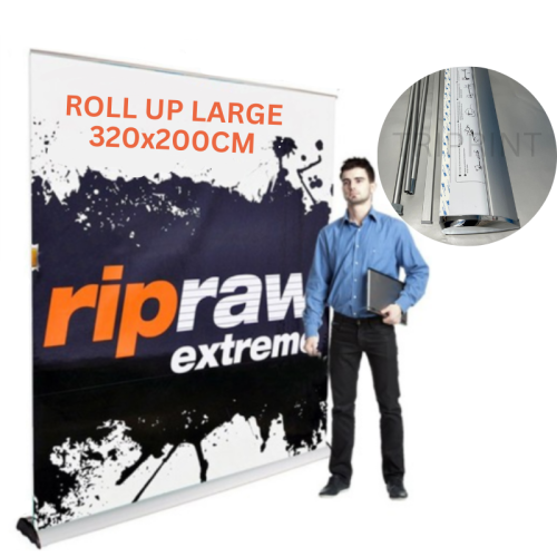 ROLL UP 320X200CM LARGE DE LUX EN ALUMINIUM